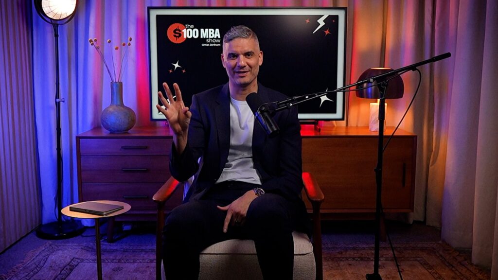 Omar on The $100 MBA podcast set