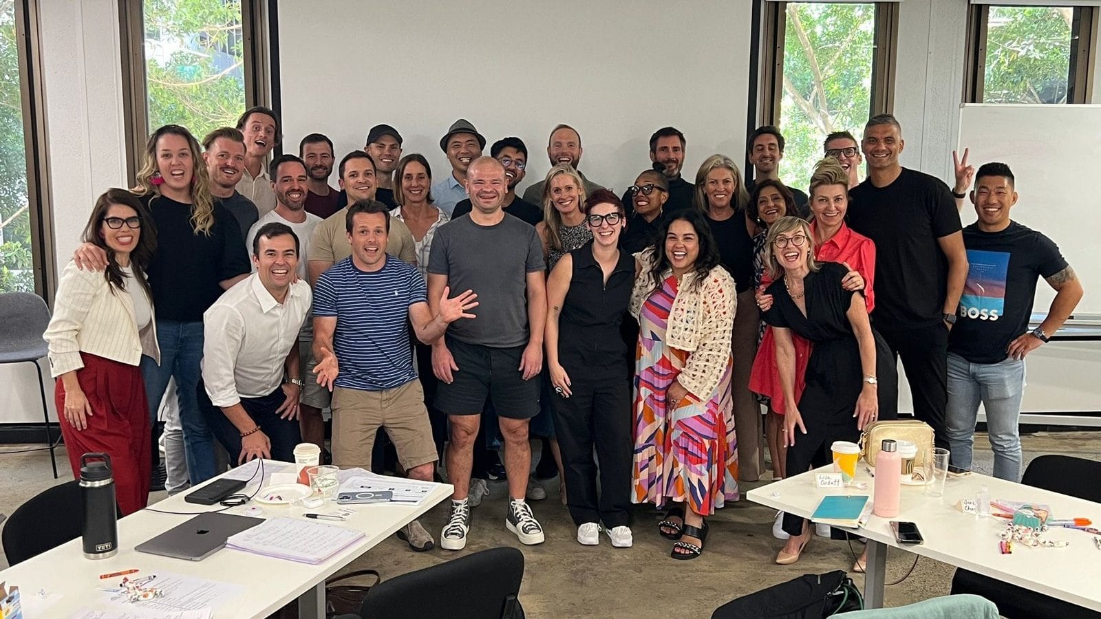 Omar, Nicole and attendees at the end of a previous workshop in Sydney
